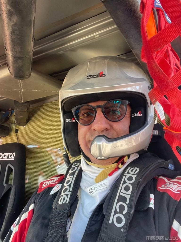 Silvio Totani at the Dakar 2024 on board